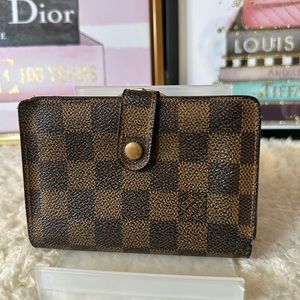 Louis Vuitton DAMIER EBENE PORTE-MONNAIE VIENNOIS KISSLOCK WALLET